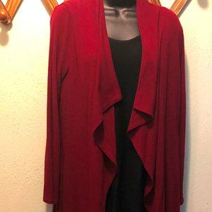 STYLE UP LONG SLEEVE OPEN FRONT DRAPE CARDIGAN